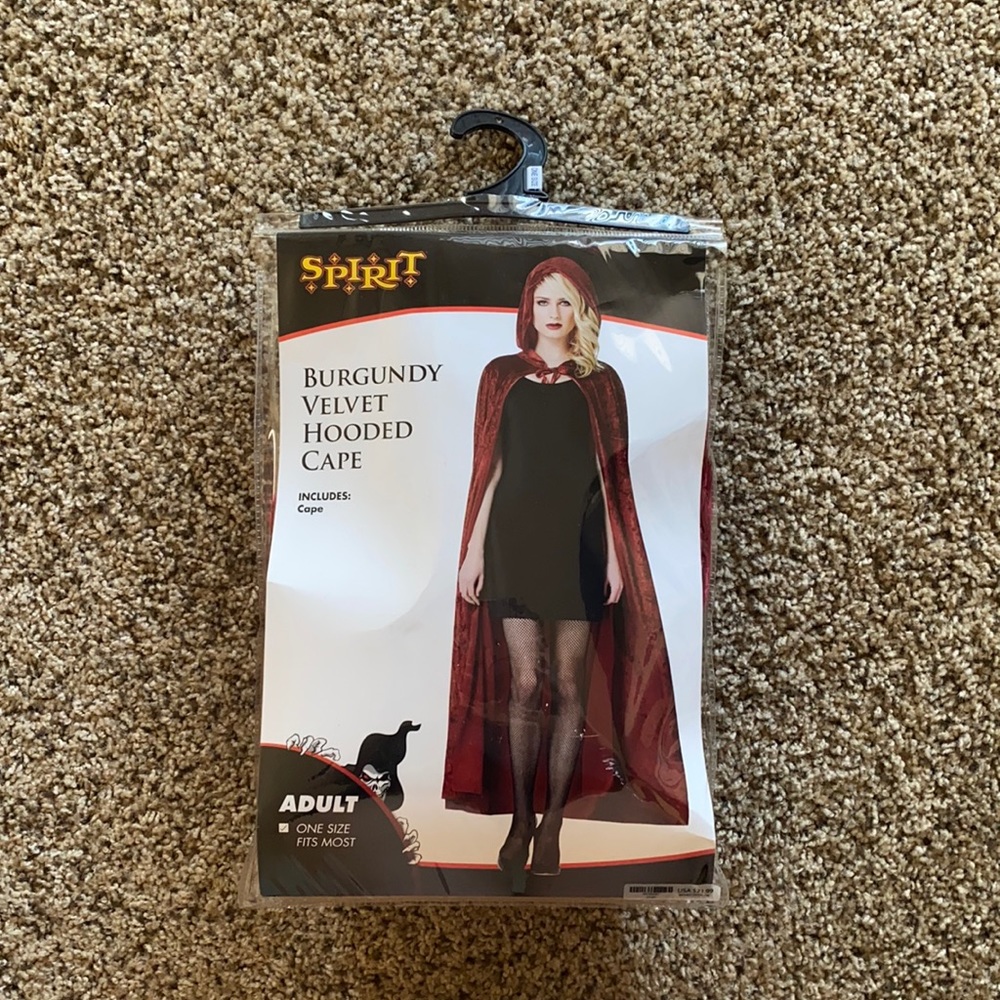 Spirit // Burgundy Velvet Hooded Cape